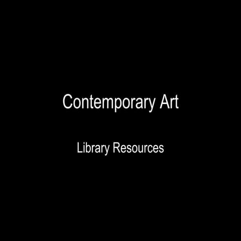 Contemporary art resources: Kevin Richards