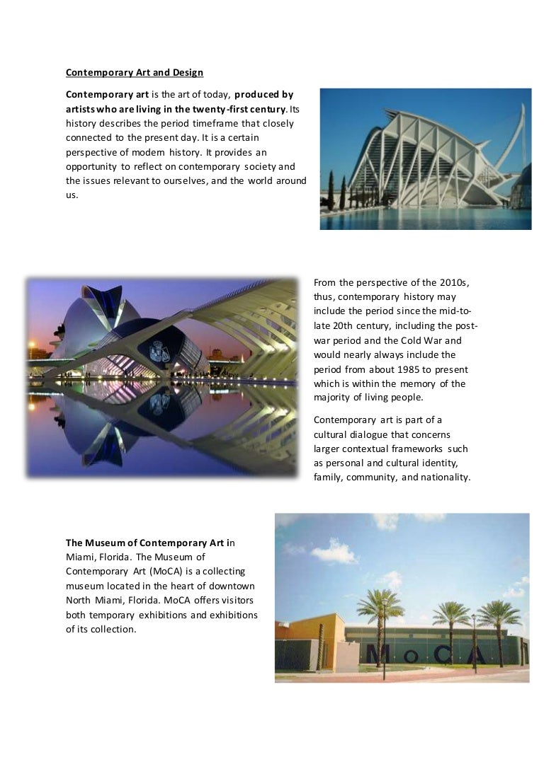 Contemporary art and design