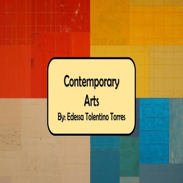 8 Elements of Contemporary Arts by Edessa Tolentino-Torres