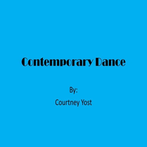Contemporary dance