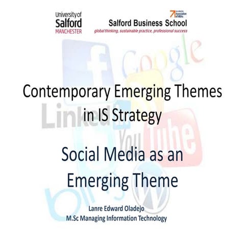 Contemporary Emerging Themes in Information System Strategy