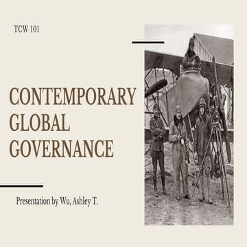Contemporary Global governance