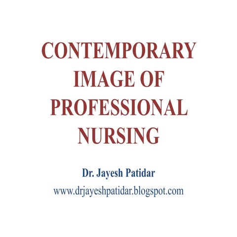 Contemporary image of professional nursing