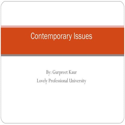 Contemporary issues in HR