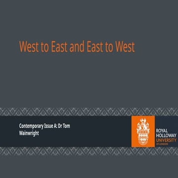 Contemporary Issues ast and east to west