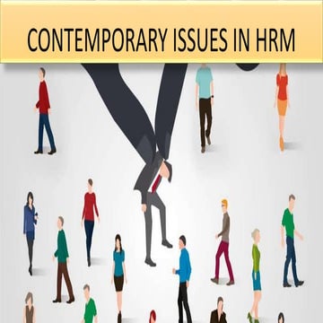 Contemporary issues in hrm