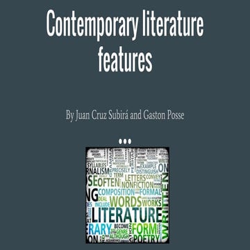 Contemporary literature features