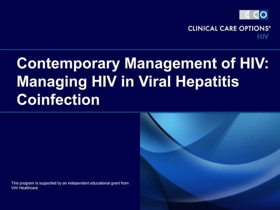 Best Practices in the Management of HCV HIV Coinfection Optimizing  