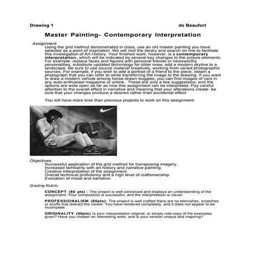 Old Master Re-Mix INSTRUCTIONS de Beaufort