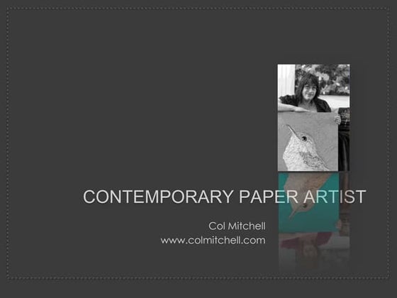Col Mitchell, Artist at Cedar raven studio