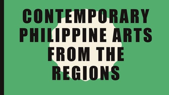 1st Quarter MODULE 1 on CONTEMPORARY PHILIPPINE ARTS from the REGIONS ...