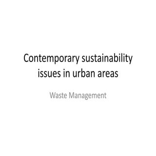 Contemporary sustainability issues ...