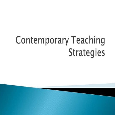 Contemporary teaching strategies powerpoint by lian