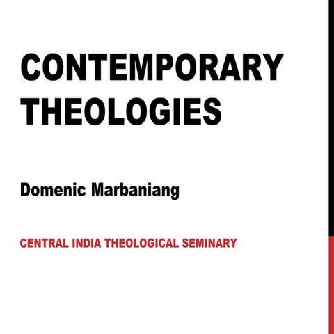 Contemporary theologies (English - Chinese)