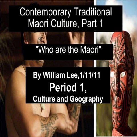 Contemporary Traditional Maori Culture Part_1 | PPT