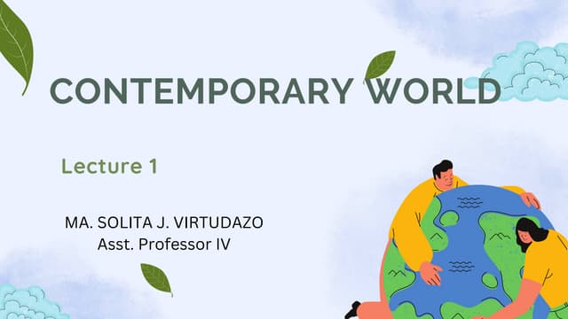 Lesson 3 THE CONTEMPORARY WORLD | PPTX