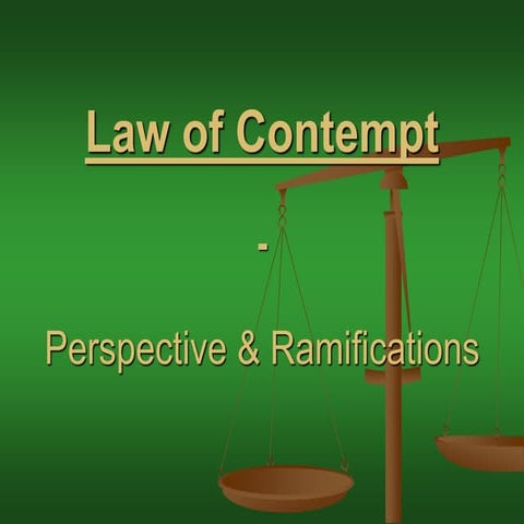 Contempt of civil court Power point presentation