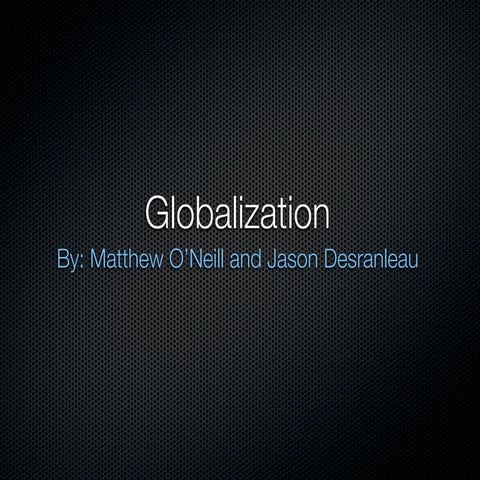 Contemp World Globalization