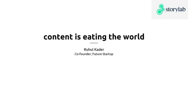 Content is eating the world