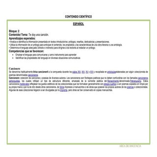 Contenido cientifico de la primera ...