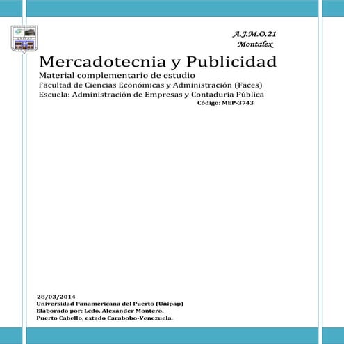 Contenido general de Mercadotenia y Publicidad (4) 1 2014
