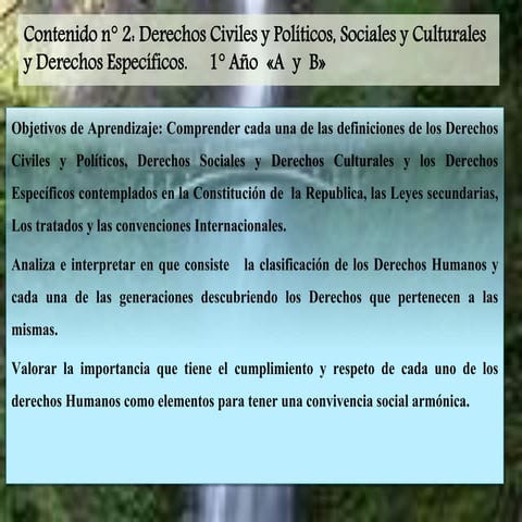 Contenido n° 2 soc. 1°  año 2015 1° año