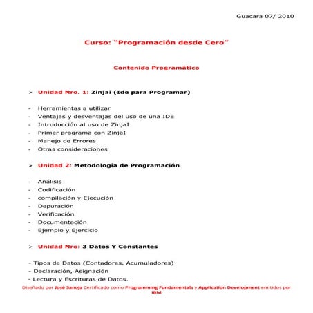 Contenido programatico | PDF