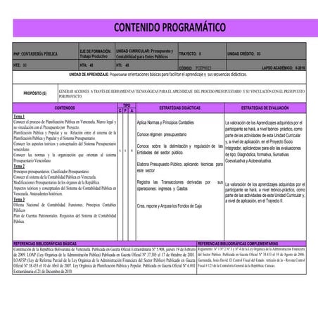 Contenido programatico | PDF