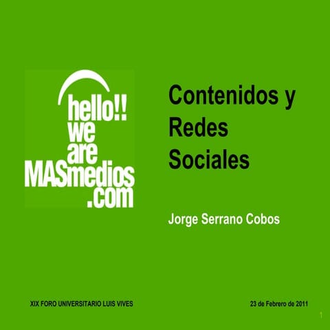 Generación de contenidos en redes sociales (Jorge Serrano Cobos)