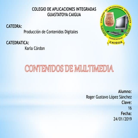 Contenidos de multilmedia