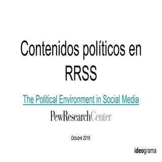 Contenidos políticos en RRSS
