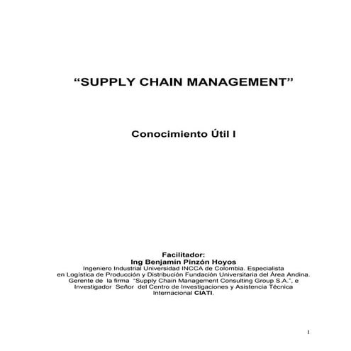 Gestión de la cadena de suministros supply chain management | PDF