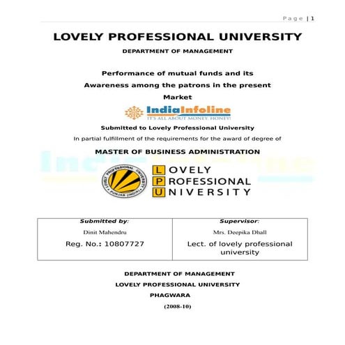 performance of mutual funds