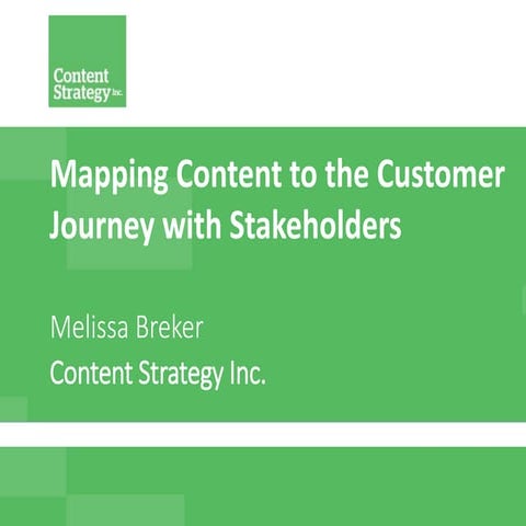 How to use content mapping to collaborate: CSInc - Gather Content Webinar 2016
