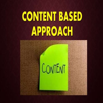 Content based-approach by MICHELLE PROAÑO
