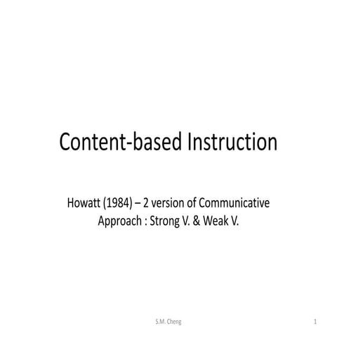 Content Based Instruction