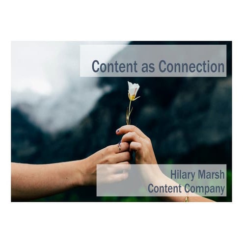 Content as Connection