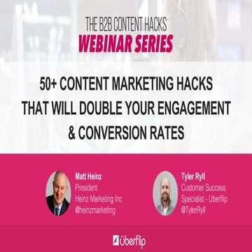 50+ Content Marketing Hacks That Will Double Your Engagement & Conversion Rates
