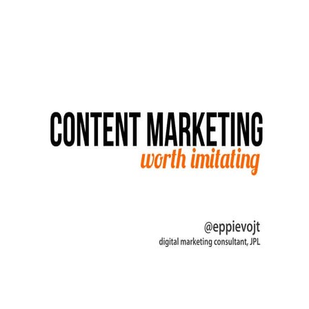 Content Marketing Worth Imitating