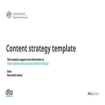 content-strategy-template australian government dta