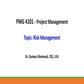 RMMM-Risk Management,Mitigation and Monitoring. | PPTX