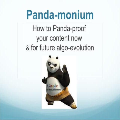 Content After Google Panda Farmer Algorithm Update at Boston SEO Meetup