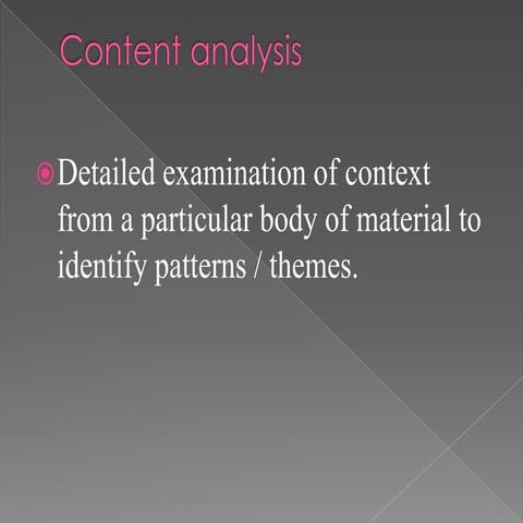 Content analysis
