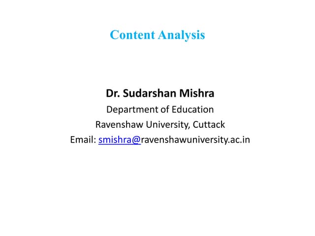 Content analysis