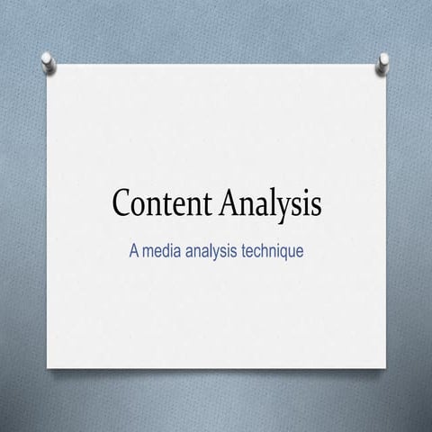 Content analysis | PPTX