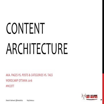 Content Architecture at WordCamp Ottawa 2016