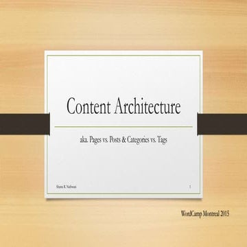Content architecture WordCamp Montreal 2015