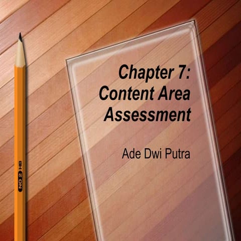 Content area assessment