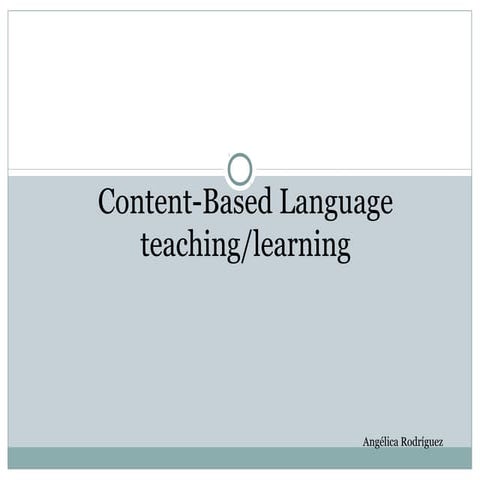 Content-based teaching/learning
