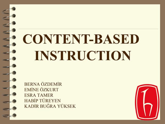 Content based instruction